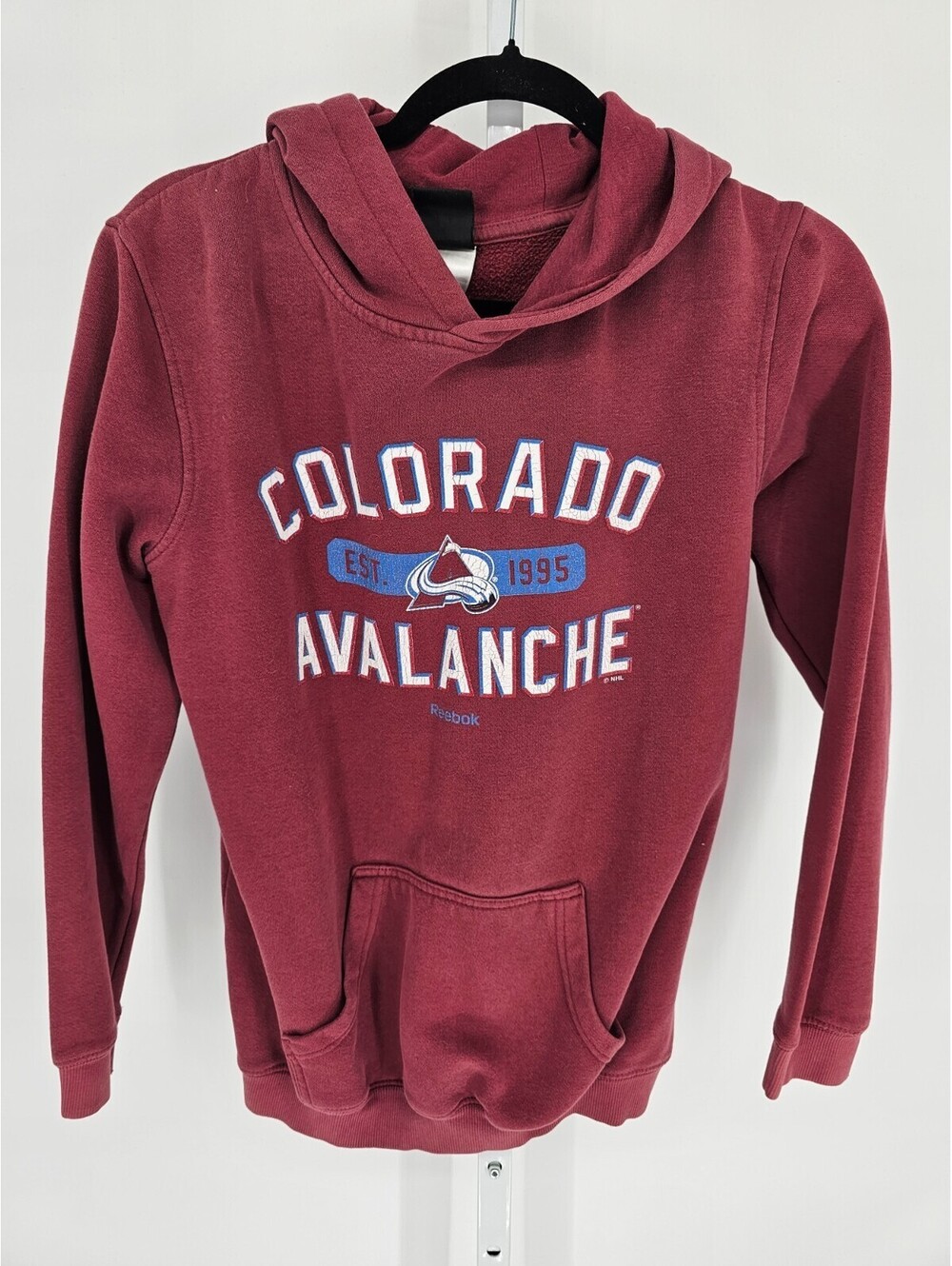 Colorado Avalanche Boys Sz L (14-16) Pullover Hoodie NHL Hockey Red
